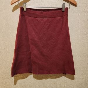 NWT Womens Free People Knit Mini Wine Skirt Size Medium